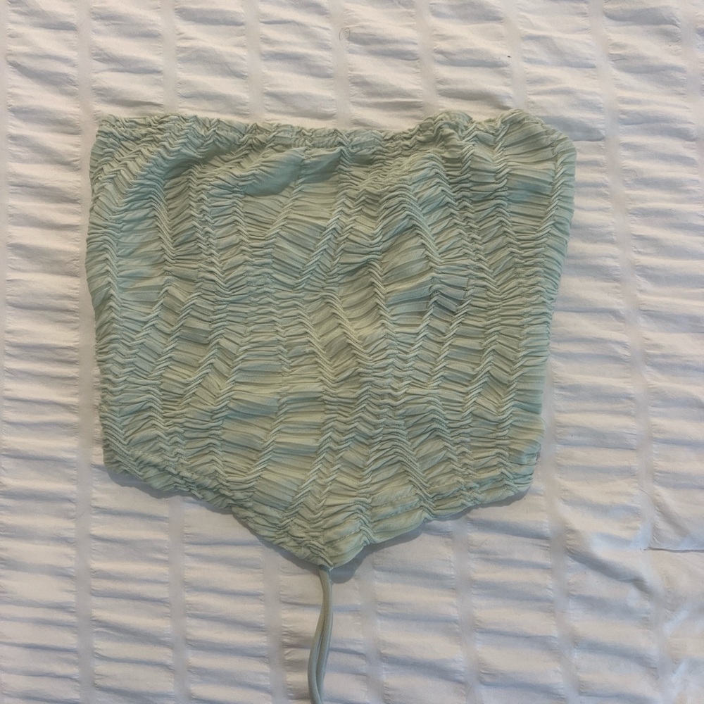 SHEIN Light Green Ruched Top